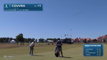 Martin Couvra makes birdie on No. 2 at Genesis Scottish Open