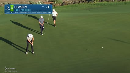 David Lipsky sinks 18-foot putt for birdie on No. 3 at Bank of Utah