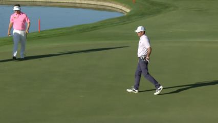 Harrison Frazar sends in lengthy birdie putt at Charles Schwab