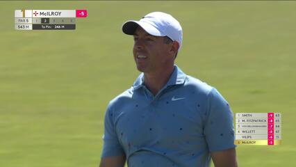 Rory McIlroy makes birdie on No. 1 at Genesis Scottish Open