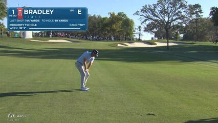 Keegan Bradley pours in 12-foot birdie putt on No. 1 at Valspar
