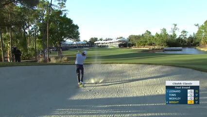 Michael Wright makes birdie on No. 18 at Chubb Classic