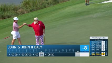 John Daly drains birdie putt at PNC Championship