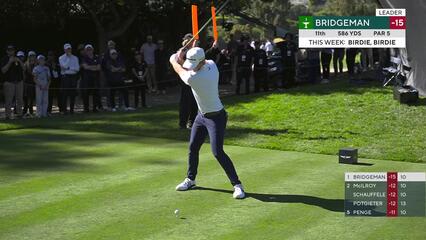 Jacob Bridgeman hits 259-yard approach to 1 foot, sets up eagle on No. 11 at The Genesis