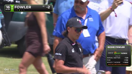 Rickie Fowler drains 13-foot putt for birdie on No. 16 at FedEx St. Jude