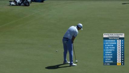 Dylan Wu cards birdie at World Wide Technology