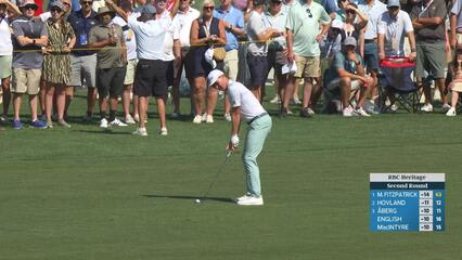 Ben Griffin gets up-and-down from 125 yards for birdie on No. 16 at RBC Heritage