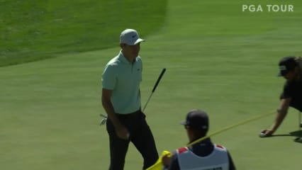 Kristoffer Ventura holes long putt to save par at Korn Ferry Tour Champ