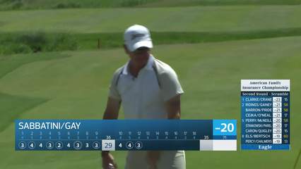 Team Sabbatini/Gay makes birdie on No. 12 at American Family Insurance Championship
