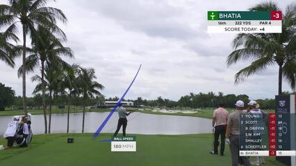 Akshay Bhatia's 324-yard drive sets up eagle on No. 16 at Cadillac