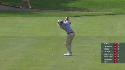 Jackson Koivun pin high approach sets up birdie at John Deere