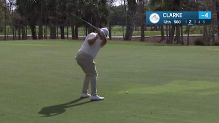 Darren Clarke makes birdie on No. 12 at Chubb Classic