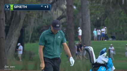 Jordan Spieth hits 125-yard approach to 6 feet, sets up birdie on No. 7 at THE PLAYERS