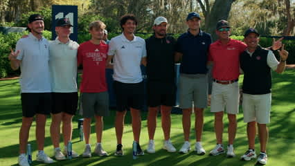 Ludvig Åberg spends morning with Texas Tech men's golf team before THE PLAYERS