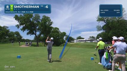 Austin Smotherman hits tee shot to 2 feet, sets up birdie on No. 8 at Charles Schwab