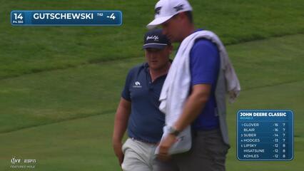 Luke Gutschewski makes birdie on No. 14 at John Deere