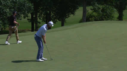 Ryan Gerard sinks 27-footer for birdie at BMW Charity Pro-Am