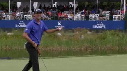 Smylie Kaufman to a foot on No. 16 at Deutsche Bank