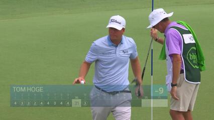 Tom Hoge sinks 3-foot putt for birdie on No. 10 at THE CJ CUP