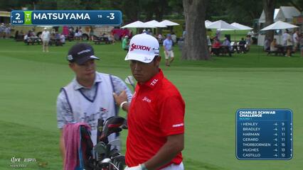 Hideki Matsuyama gets up-and-down from 78 yards for birdie on No. 2 at Charles Schwab