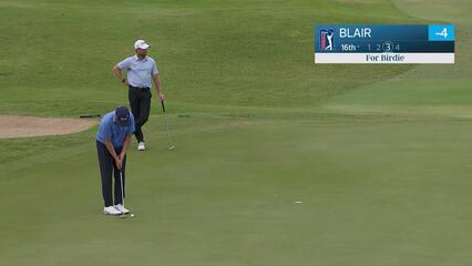 Zac Blair makes birdie on No. 16 at Puerto Rico