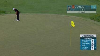 Jimmy Stanger buries 41-foot birdie putt on No. 8 at Cognizant Classic
