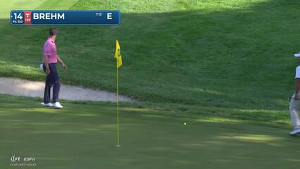 Ryan Brehm sinks 9-foot birdie putt on No. 14 at John Deere