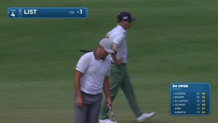 Luke List holes out for birdie from 21-feet on No. 13 at 3M Open