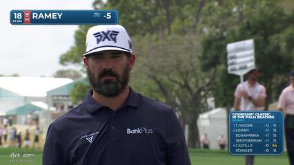 Chad Ramey taps in from 1 foot for birdie on No. 18 at Cognizant Classic