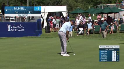 George McNeill makes birdie on No. 15 at Principal Charity Classic