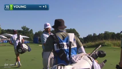 Cameron Young reaches par-5 No. 15 in two, makes birdie at Wyndham