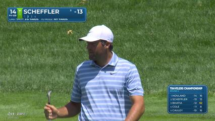 Scottie Scheffler's 103-yard approach sets up birdie on No. 14 at Travelers