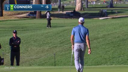 Corey Conners holes out 22-foot eagle putt on No. 1 at The Genesis