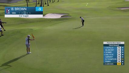 Blades Brown makes eagle putt on No. 14 at Puerto Rico