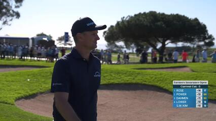 Justin Rose hits 78-yard approach to 3 feet, sets up birdie on 18 at Farmers