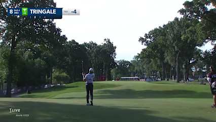 Cameron Tringale throws a dart to set up birdie at Rocket Mortgage