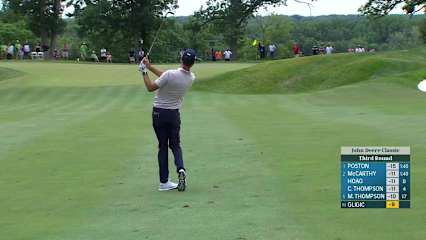Michael Gligic makes birdie on No. 1 at John Deere