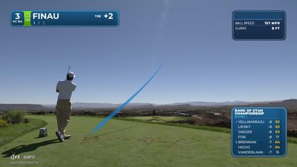 Tony Finau hits tee shot to 9 feet, sets up birdie on No. 3 at Bank of Utah