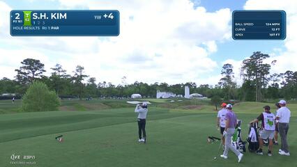 S.H. Kim drives 159-yard approach to 7 feet, sets up birdie on No. 2 at Texas Children's