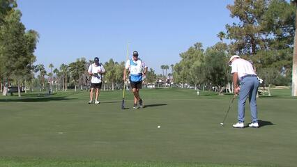 Steven Alker makes birdie on No. 4 at Charles Schwab Cup Championship