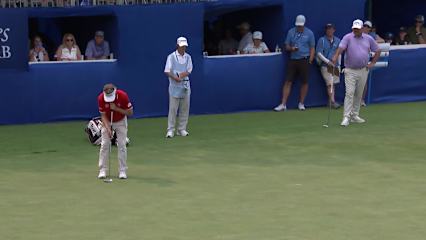 Bernhard Langer makes birdie on No. 18 at Principal Charity Classic