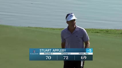 Stuart Appleby closes out round with birdie at Simmons Bank