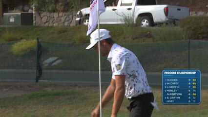 Adam Svensson holes 17-foot rough shot for birdie on No. 5 at Procore