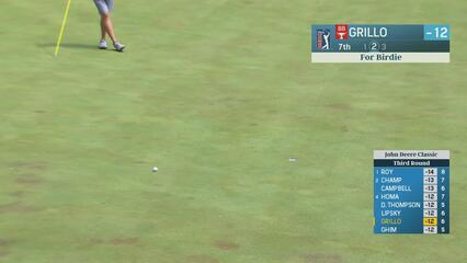 Emiliano Grillo chases lead with long birdie putt at John Deere