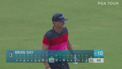 Brian Gay's eagle hole-out on 72nd hole at Bermuda