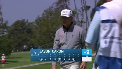 Jason Caron makes birdie on No. 8 at Hoag Classic