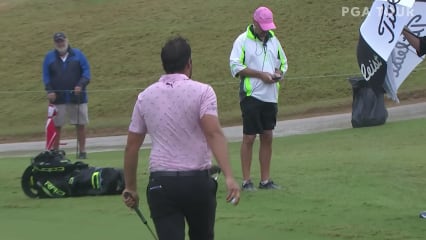 Curtis Thompson makes birdie on No. 9 at Bermuda