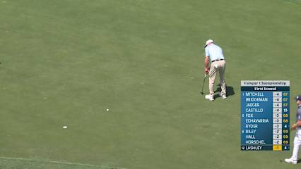 Nate Lashley makes a 14-foot birdie putt at Valspar