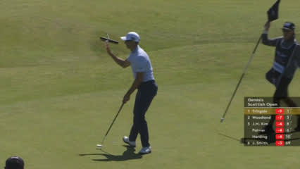 Cameron Tringale makes birdie on No. 11 at Genesis Scottish Open