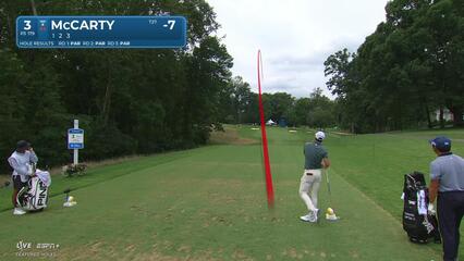Matt McCarty makes birdie on No. 3 at Wyndham